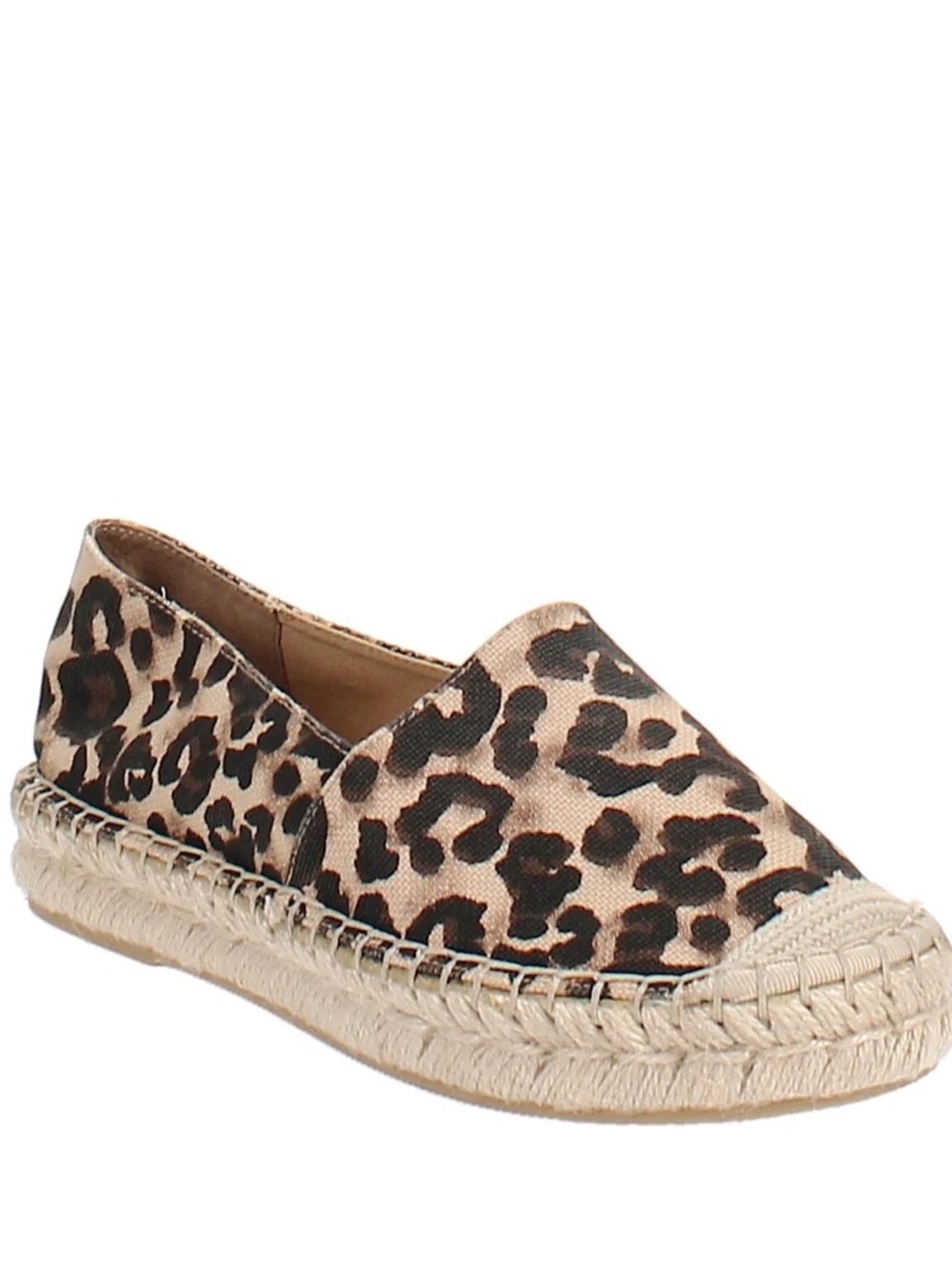 Aqua Leopard Print Espadrille in Tan and Black